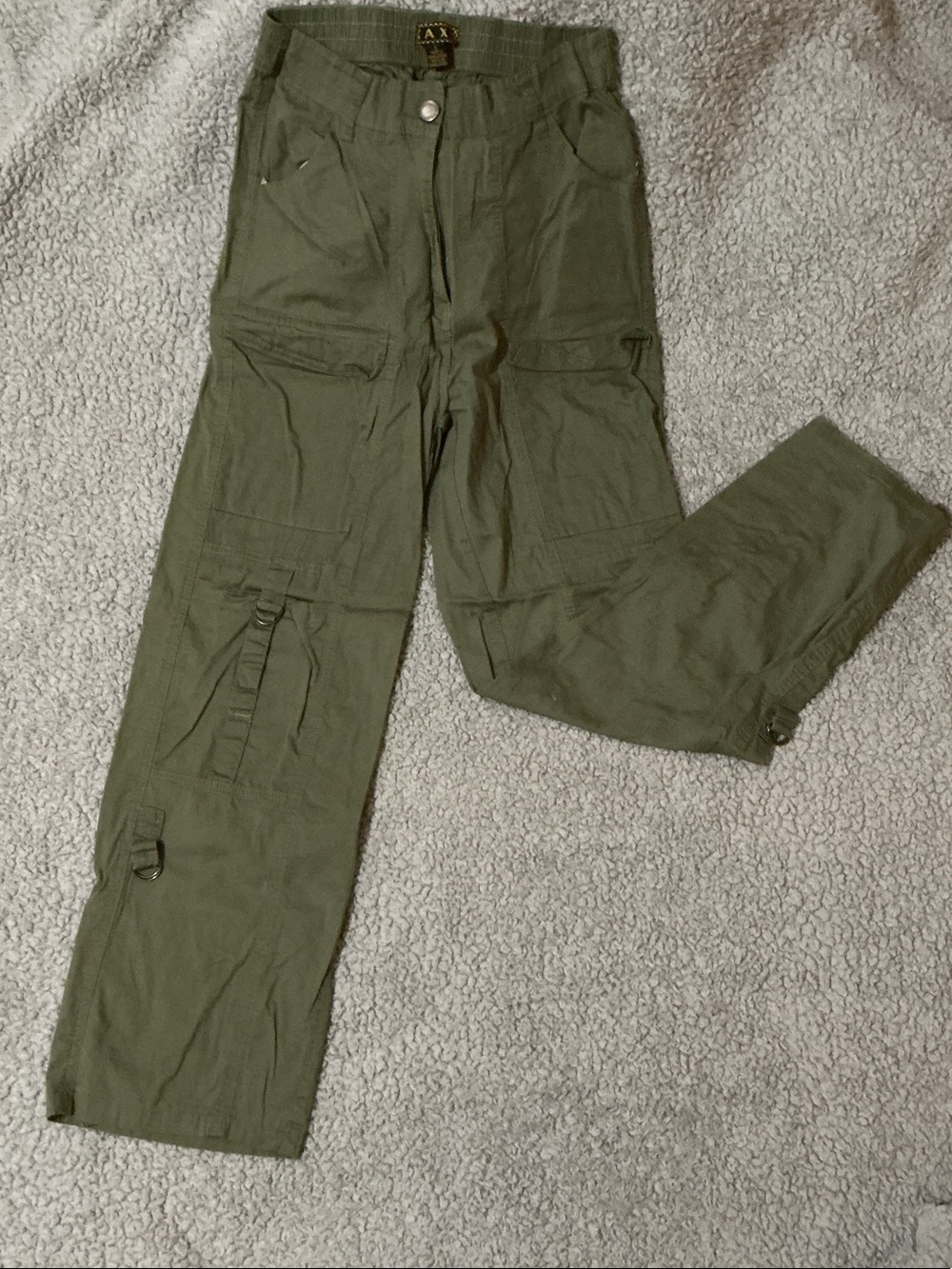 Men's Olive Tactical Cargo Pants with Multiple Utility Pockets